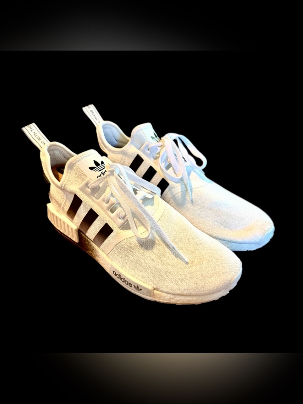 Adidas Mens Boost NMD R1 EG7410 White Running Shoes Sneakers Size 13 Nice - Picture 4 of 8